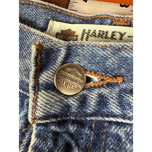 Harley Davidson Relaxed Straight Fit Denim Jeans Pants Blue Mens 34x34 Motorcycl - Picture 12 of 12